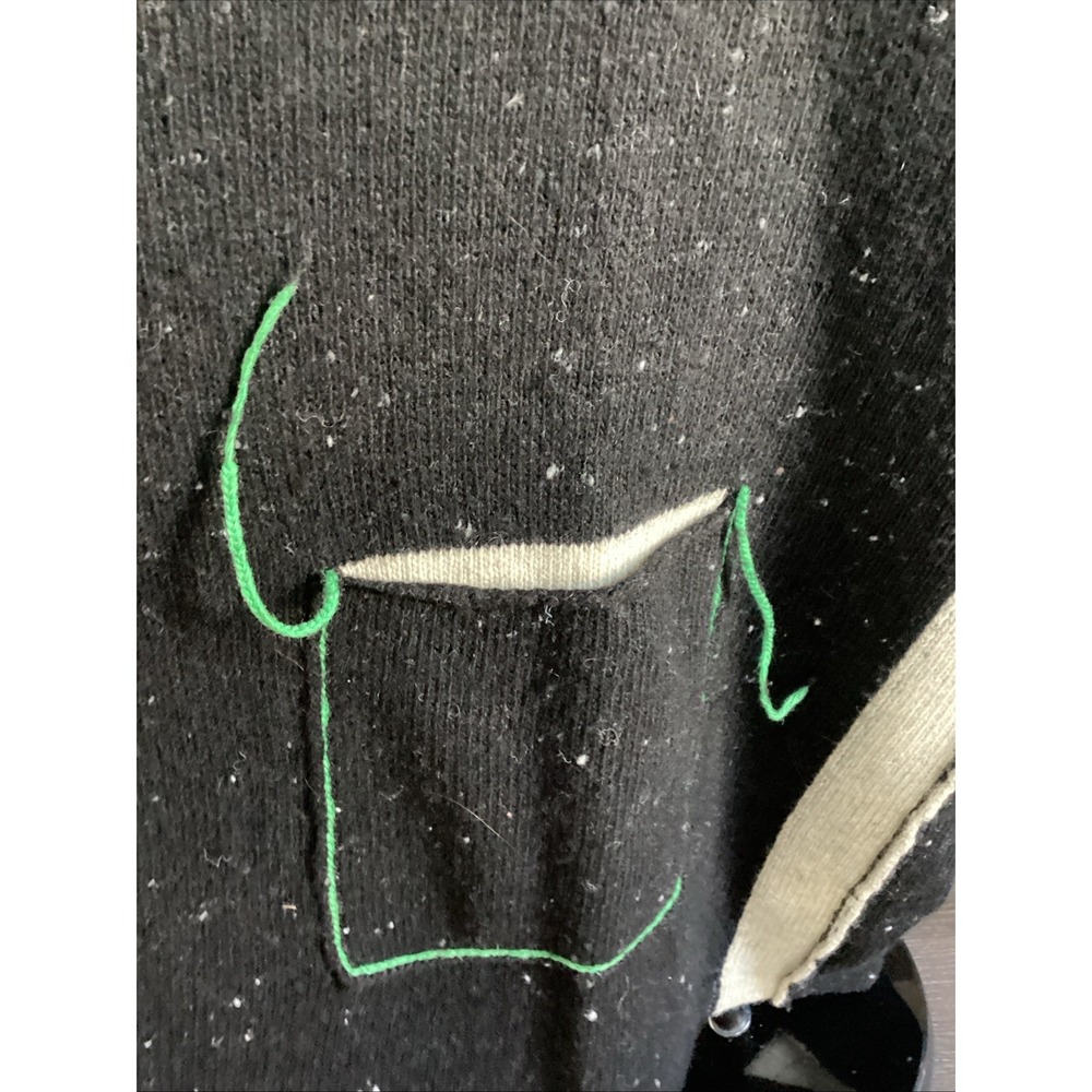 Zacket & Plover Donegal Pocket Sweater In Black With Lambswool Blend Size M - Picture 2 of 8